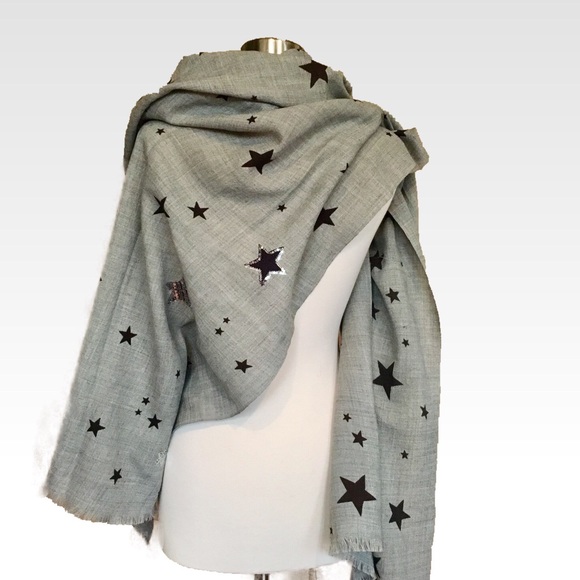 Wool & Sequin Grey Scarf+Shawl - Seed Heritage - Picture 3 of 8